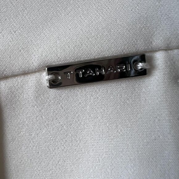 Tahari Pants Womens XS White Wide Leg Pull On Lined Pleated Trousers THF23003 - Picture 5 of 14